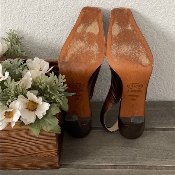 Circa Joan & David Brown Leather Heels 7.5M - Picture 5 of 11
